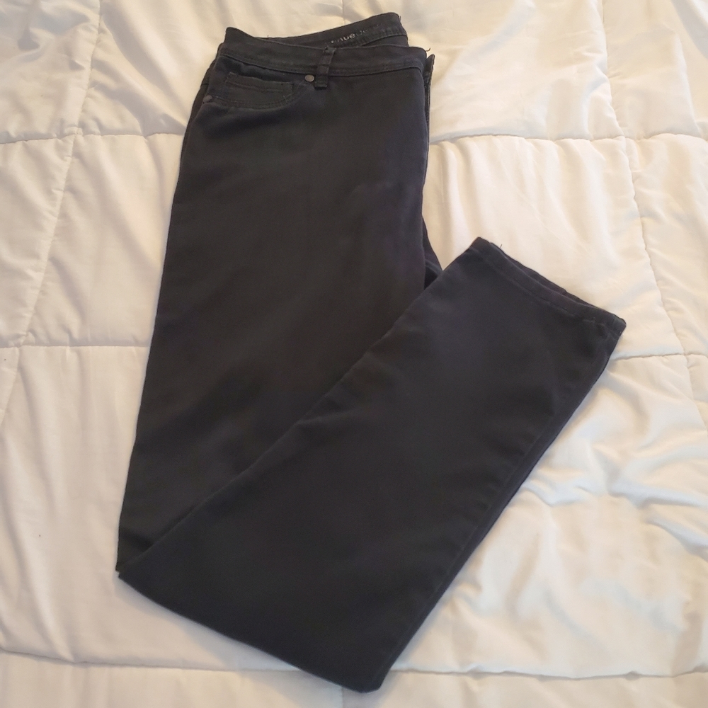 Avenue Denim Womens Jeans 18 Tall Black 76% Cotton 23% Polyester 1% Spandex